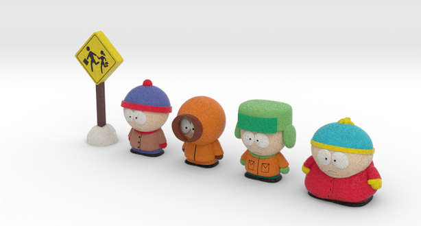 <<南方公園>>動漫慶祝第20季 3D打印人物玩偶